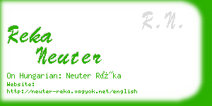 reka neuter business card